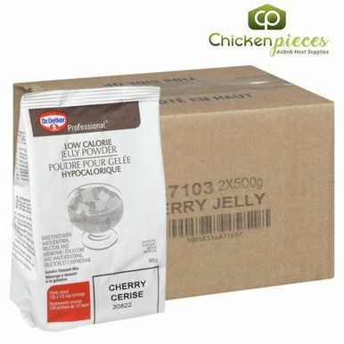 Oetker Gelatin Powder Cherry Low Calorie 500g/1.10Lbs (2/Case)-Canadian Made