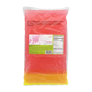 Bossen 4.4 lb. (2 kg) Cherry Blossom Bubble Tea Crystal Boba in Syrup(6/Case)
