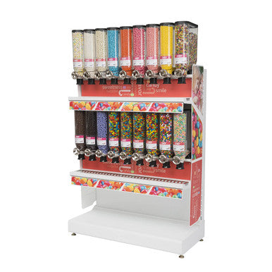Rosseto Bulkshop 13.3 L, 18 Canister Free Standing Merchandising Gondola - Your Ultimate Display Solution