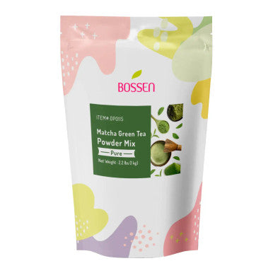 Bossen 2.2 lb. (1 kg) Bubble Tea Pure Matcha Powder | 100% Pure Matcha Green Tea(10/Case)