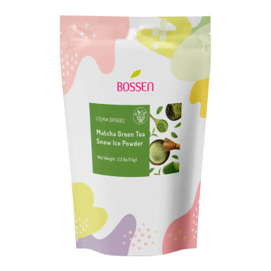Bossen 2.2 lb. (1 kg) Bubble Tea Matcha Snow Ice Powder Mix(10/Case)