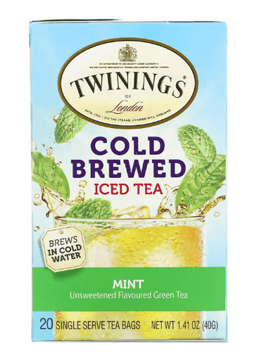 Twinings Green Refreshing Mint Cold Brewed Iced Tea Bags - 20/Box(6/CASE)