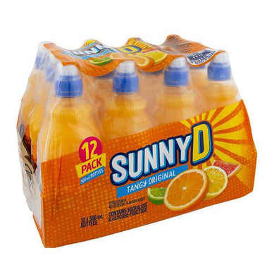 Sunny D Tangy Original - 12-Pack, 500 mL Each - Zesty Citrus Refreshment