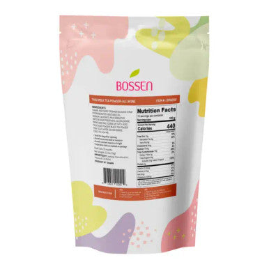 Bossen All-in-One Thai Tea Bubble Tea Powder Mix 2.2 lb. (1 kg) | Full-Bodied Black Tea(10/Case)