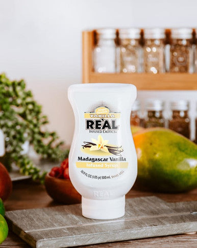 Real Madagascar Vanilla Infused Syrup 16.9 fl. oz. - Sweet and Premium Flavor