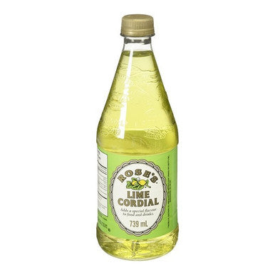 Roses Cordial Lime Bar Mix, Polyethylene | 739ML/Unit, 12 Units/Case