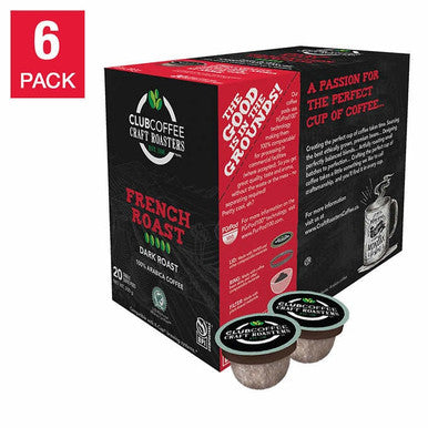 Club Coffee Craft Roasters French Dark Roast Coffee Pods - 120 Count
