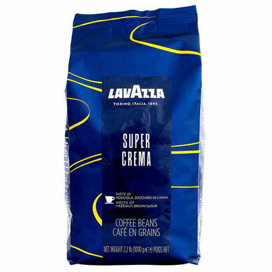 Lavazza Super Crema Whole Bean Coffee 1 kg - Rich Italian Blend