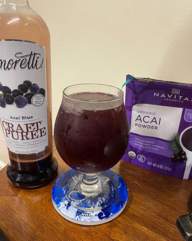 Amoretti Acai Blue Craft Puree 1 Gallon - Delight in Fresh Acai-Blueberry Bliss