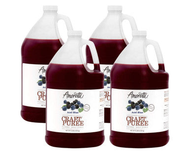 Amoretti Acai Blue Craft Puree 1 Gallon - Delight in Fresh Acai-Blueberry Bliss