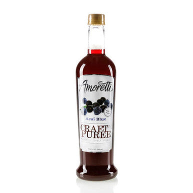 Amoretti Acai Blue Craft Puree 1 Gallon - Delight in Fresh Acai-Blueberry Bliss