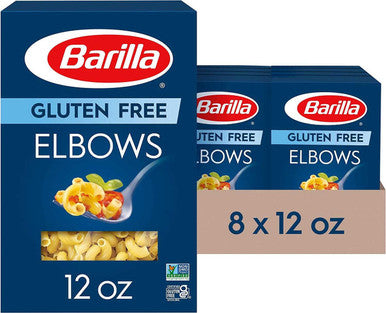 Barilla Elbows Pasta Gluten Free, 12 Oz (Pack of 8)