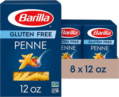 Barilla Penne Pasta Gluten Free, 12 Oz (Pack of 8)