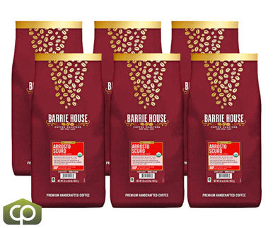 Barrie House 2 lb. 6/Case Fair Trade Organic Arrosto Scuro Whole Bean Coffee