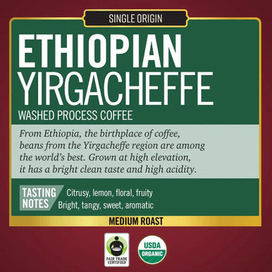 Barrie House 2 lb. 6/Case Fair Trade Organic Ethiopian Yirgacheffe Coffee