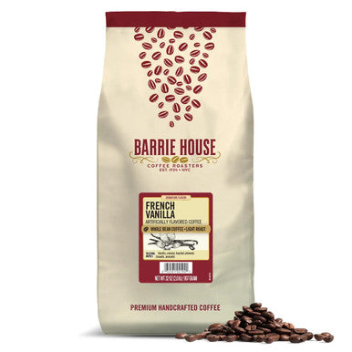 Barrie House 2 lb. - 6/Case French Vanilla Flavored Whole Bean Coffee