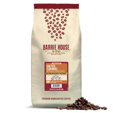 Barrie House 2 lb. - 6/Case Salted Caramel Flavored Whole Bean Coffee