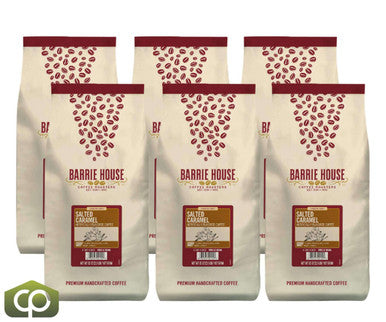 Barrie House 2 lb. - 6/Case Salted Caramel Flavored Whole Bean Coffee