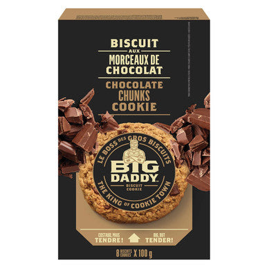Big Daddy Chocolate Chunk Cookies - 8 Packs × 100g - Irresistible Gourmet Indulgence