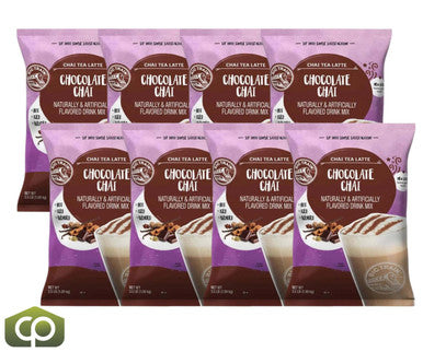 Big Train 3.5 lb. Chocolate Chai Tea Latte Mix - Decadent Spices Infused (8/Case)