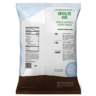 Big Train 3.5 lb. Chocolate Mint Blended Refreshing Ice Coffee Mix (5/Case)
