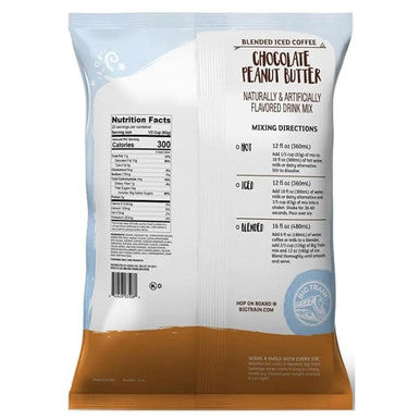 Big Train 3.5 lb. Chocolate Peanut Butter Blended Ice Coffee Mix (5/Case)