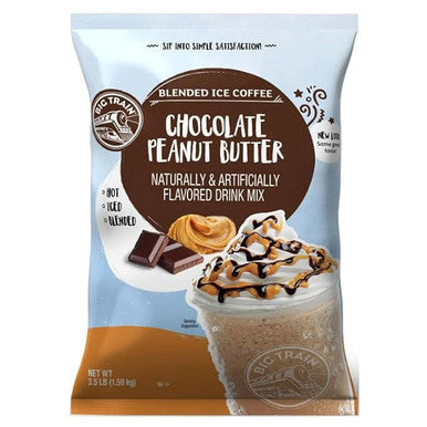 Big Train 3.5 lb. Chocolate Peanut Butter Blended Ice Coffee Mix (5/Case)