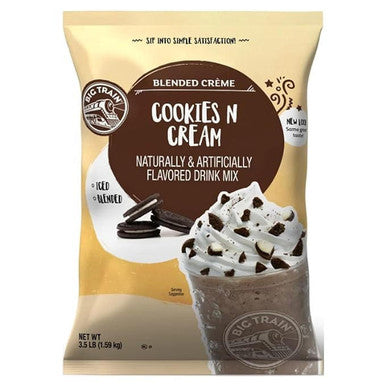 Big Train 3.5 lb. Cookies 'N Cream Blended Creme Frappe Mix -  (5/Case)