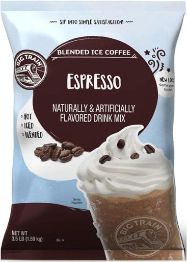 Big Train 3.5 lb. Espresso Specialty Blended Ice Coffee Mix (5/Case)