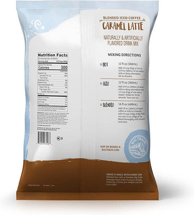 Big Train 3.5 lb. Irresistible Caramel Latte Blended Ice Coffee Mix (5/Case)