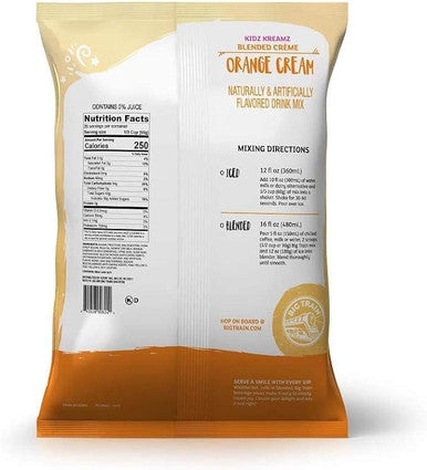 Big Train 3.5 lb. Orange Cream Kidz Kreamz Blended Creme Frappe Mix (5/Case)