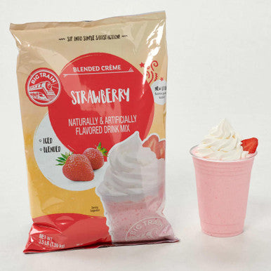 Big Train 3.5 lb. Perfect Strawberry Blended Creme Frappe Mix (5/Case)