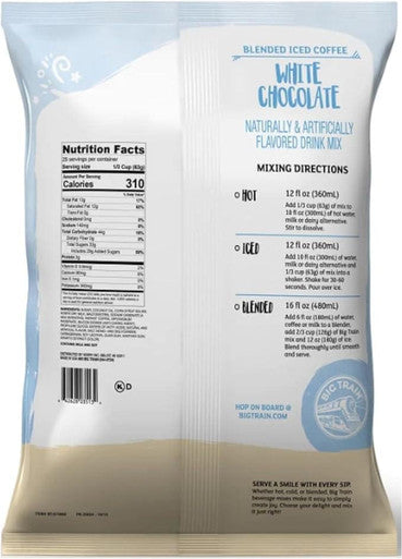 Big Train 3.5 lb. Versatile Specialty White Chocolate Blended Ice Coffee Mix (5/Case)