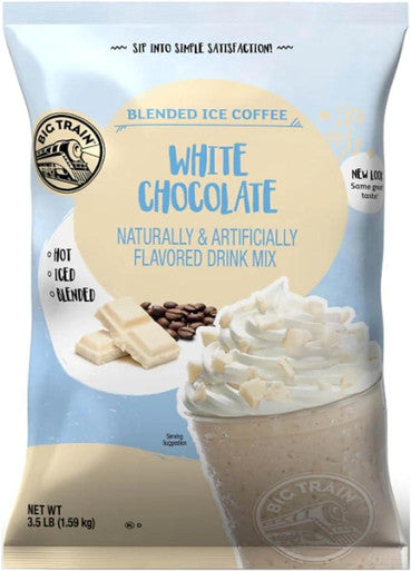 Big Train 3.5 lb. Versatile Specialty White Chocolate Blended Ice Coffee Mix (5/Case)