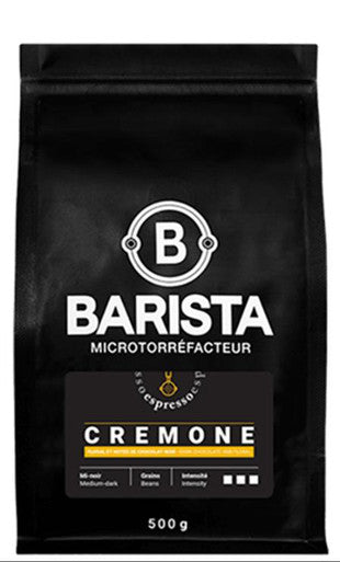 Café Barista CREMONE Medium Blend Coffee Beans - 1.1 lbs / 0.50 kg Bag (6/Case)