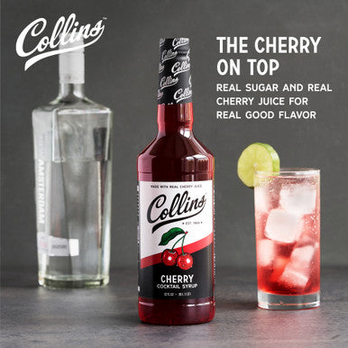 Collins Cherry Cocktail Syrup, 32oz/946ml