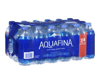 Aquafina Purified Water, 500ml/16.9oz (24 Pack) - Pure Refreshment
