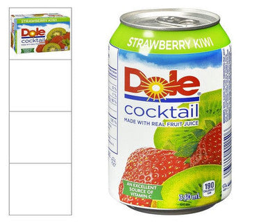 Dole Juice Strawberry Kiwi 98% 340 ML/11.5 ounces (12/Case)