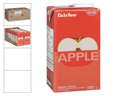Fairlee Apple Juice Slim 1L/33 ounces (12/Case)