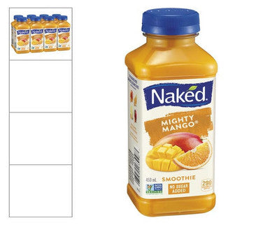 Naked Juice Drink Smoothie Mighty Mango 450 ML/15.2 ounces (8/Case)