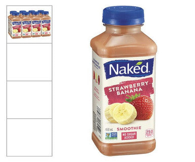 Naked Juice Drink Smoothie Strawberry Banana 450 ML/15.2 ounces (8/Case)