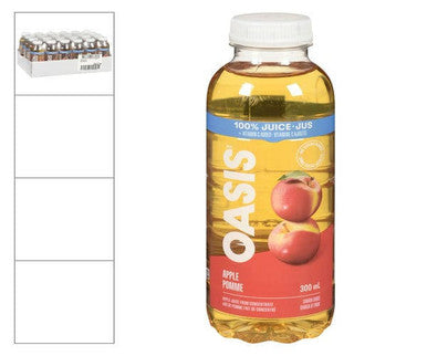 Oasis Apple Juice 300 mL/10 ounces (24/Case) - Ready to Go - Canadian Made