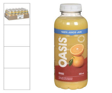 Oasis Juice Orange Nutrient-Rich 300 ML/10 ounces (24/Case) - Canadian Made