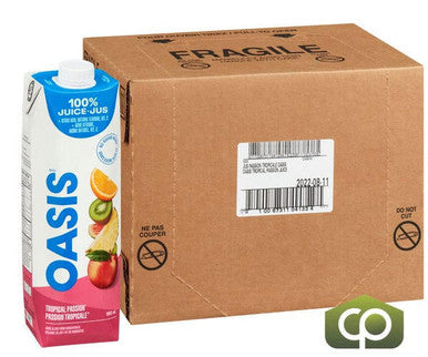 Oasis Juice Tropical Passion 960 ML/32.4 ounces (12/Case) - Canadian Made
