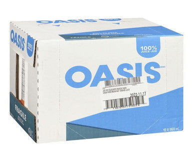 Oasis Orange Pure Breakfast Juice 960 mL (12/Case) - Ready to Serve - Canadian Made