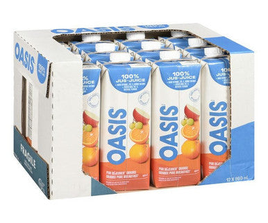 Oasis Orange Pure Breakfast Juice 960 mL (12/Case) - Ready to Serve - Canadian Made