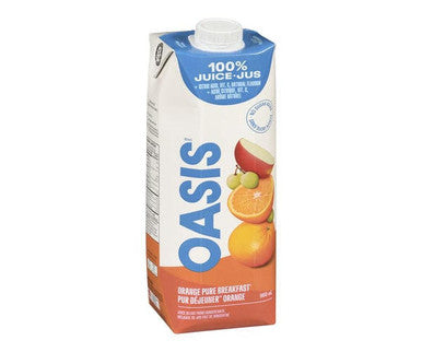 Oasis Orange Pure Breakfast Juice 960 mL (12/Case) - Ready to Serve - Canadian Made
