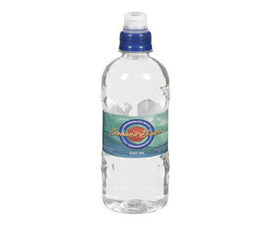 Sahara Burst Water Flat Cap Diamond Bottle, 500ml/16.9 oz (24 Pack)