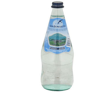 San Benedetto Carbonated Mineral Water, 750ml/25.3oz Glass Bottles (12 Pack)