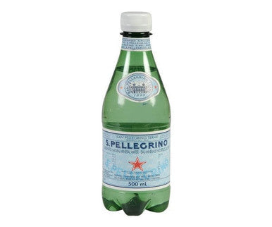 San Pellegrino Water Sparkling Plastic Bottle 500 ML/16.9 ounces (24/Case)